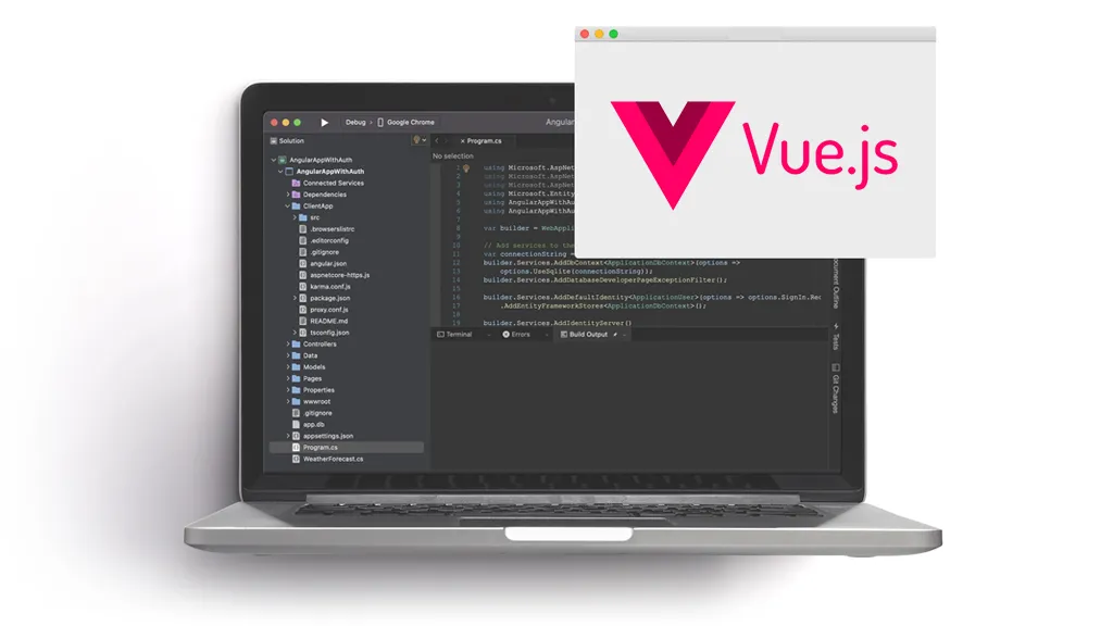 Programátor Vue úvodní banner