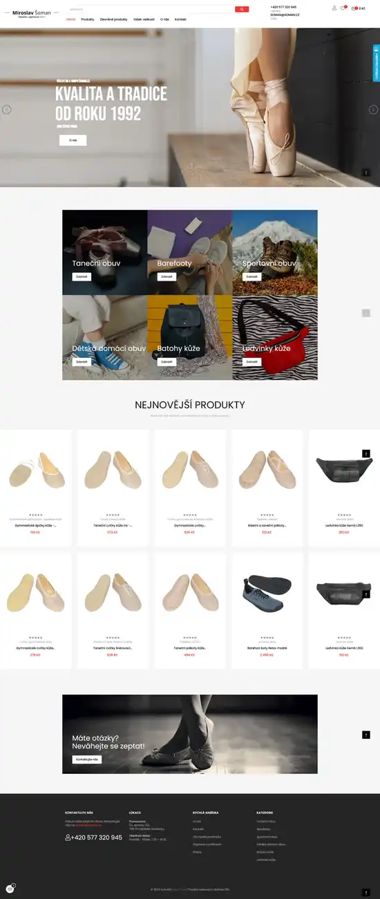 Reference e-shopy Taneční a sportovní zboží Šoman
