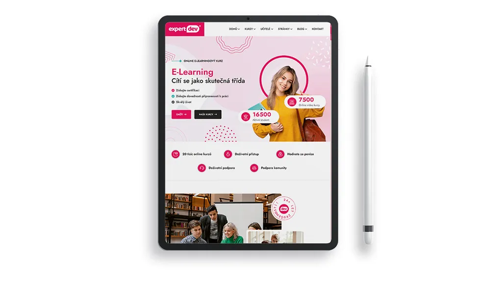 Vývoj systému pro e-learning úvodní banner