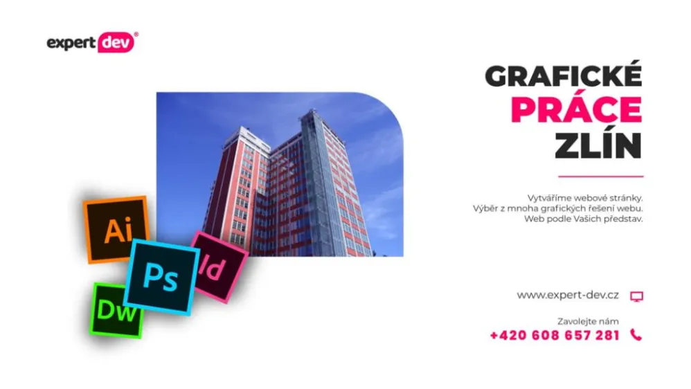 Grafické práce Zlín baťův mrakodrap