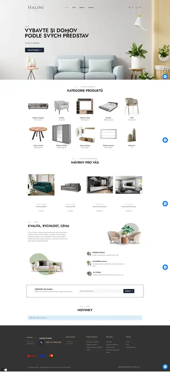 Reference e-shopy Halini nábytek