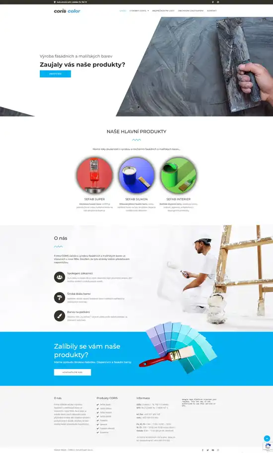 Reference weby Coris color