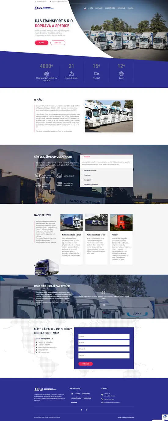 Reference weby DAS transport