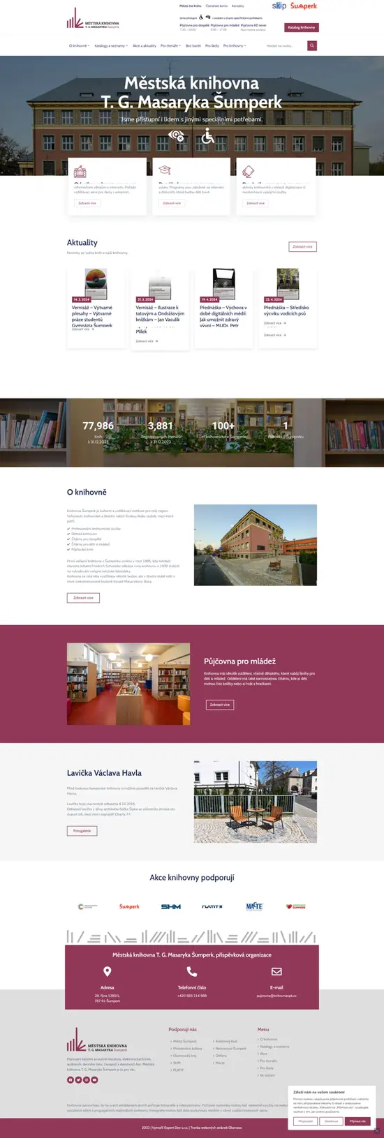 Reference weby Knihovna T.G.Masaryka