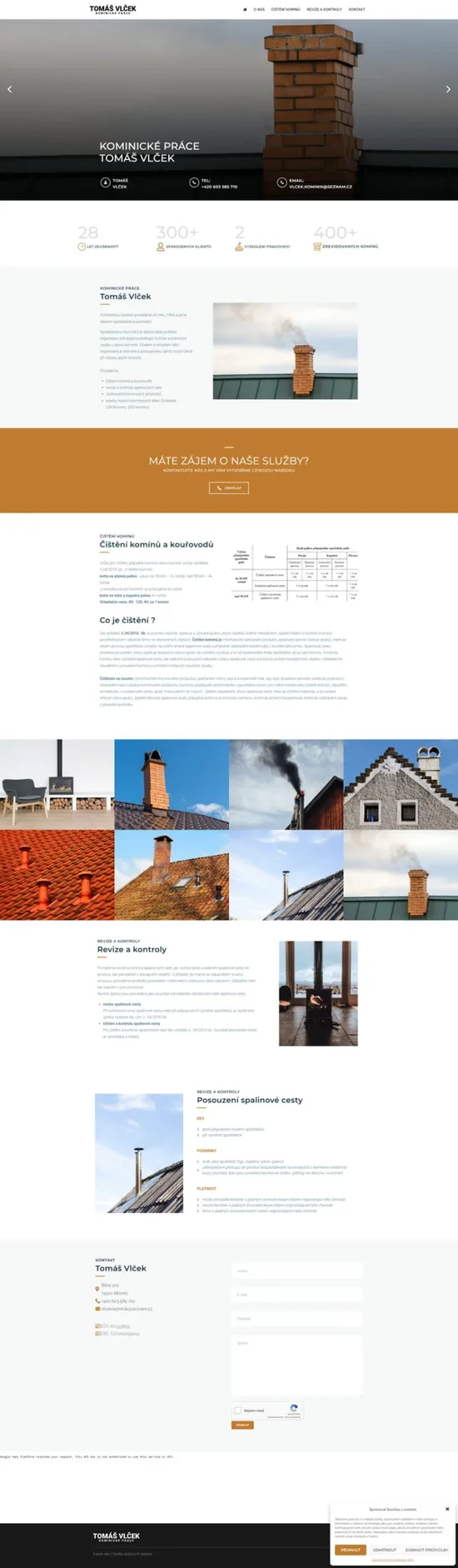 Reference weby Komínictví Vlček