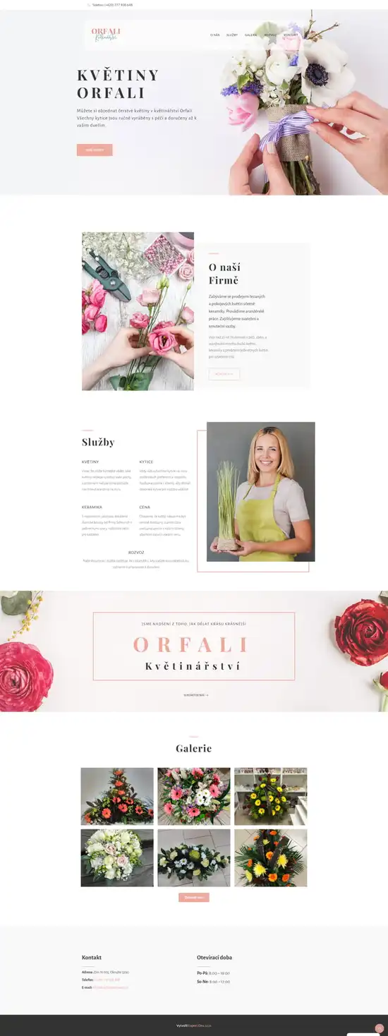 Reference weby Květiny orfali