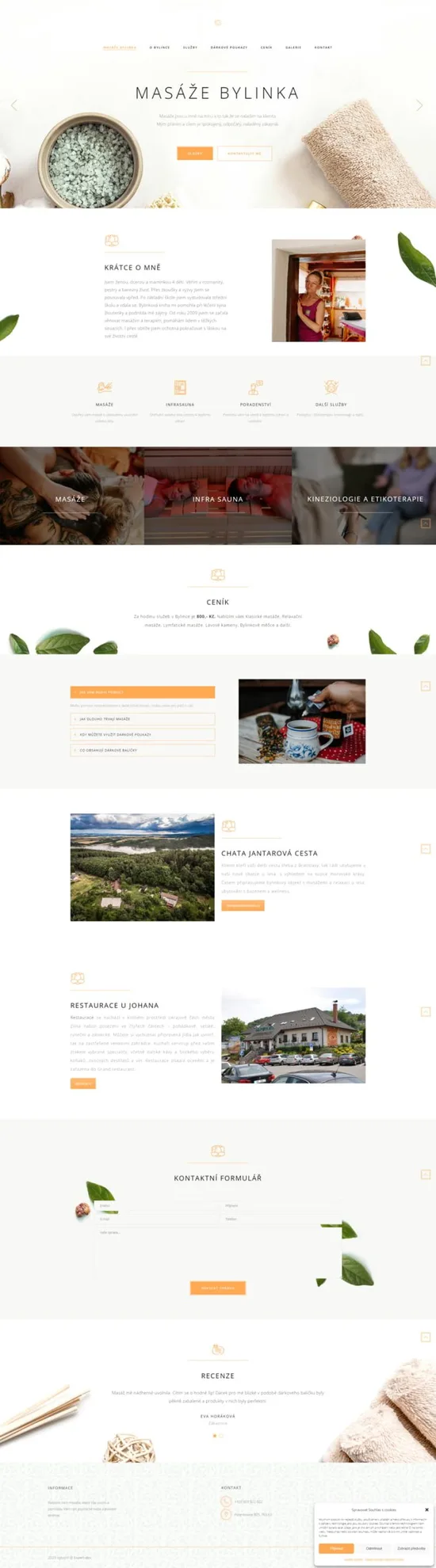 Reference weby Masáže bylinka