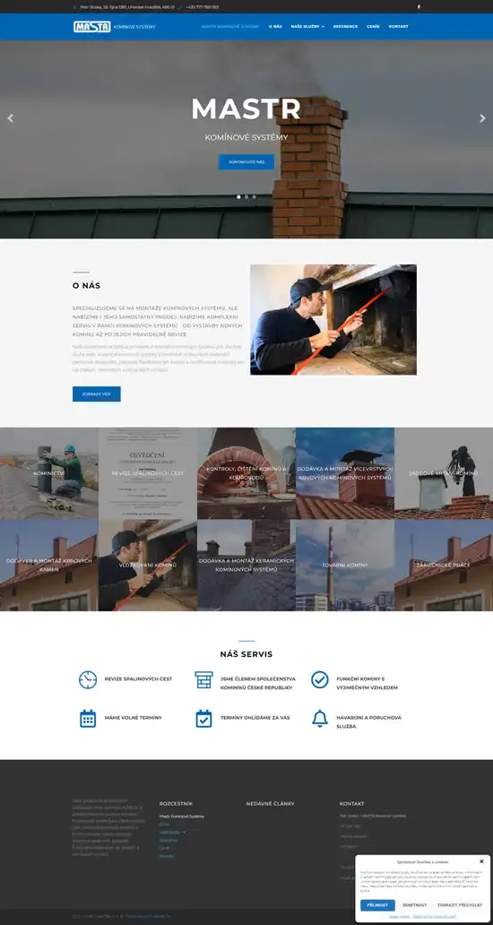 Reference weby Mastr komínové systémy