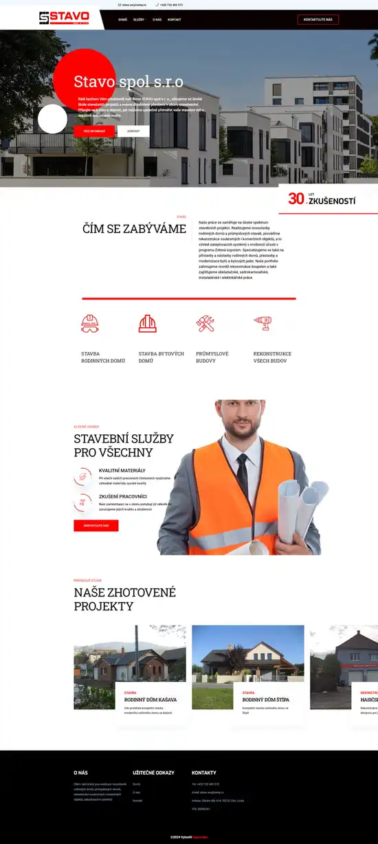 Reference weby Stavo spol s.r.o.