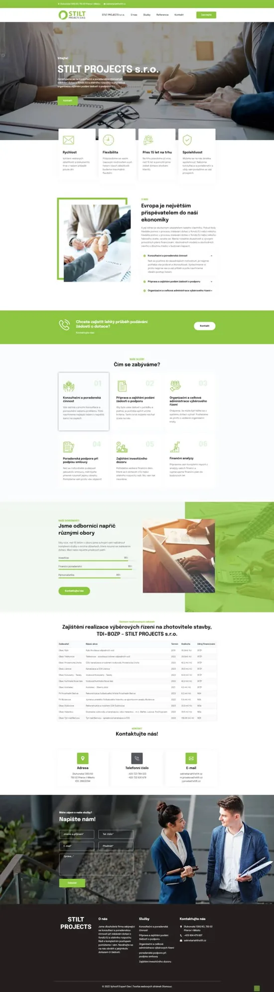 Reference weby Stilt projects s.r.o