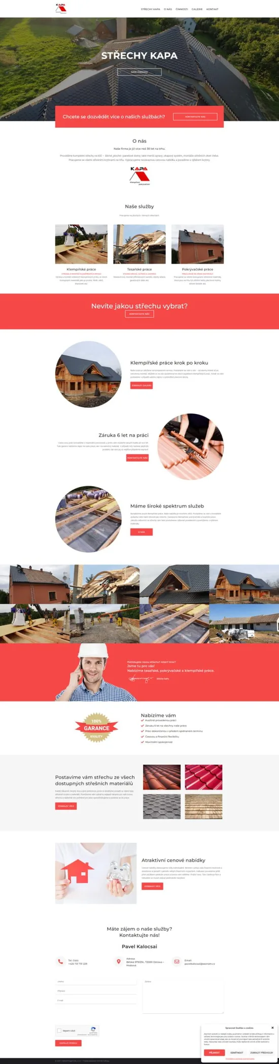 Reference weby Střechy kapa