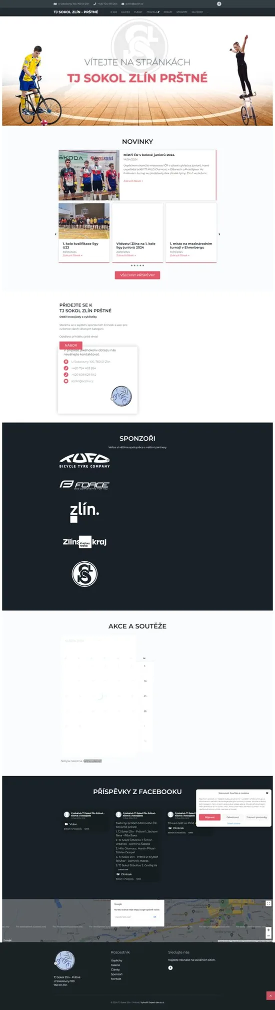 Reference weby TJ sokol Zlín - prštné