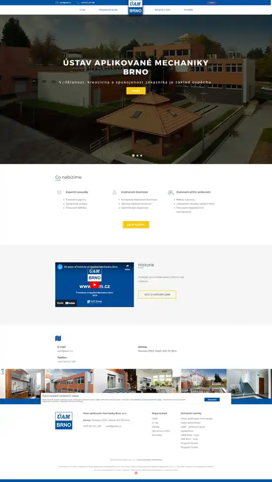 Reference weby Ústav aplikované mechaniky Brno s.r.o