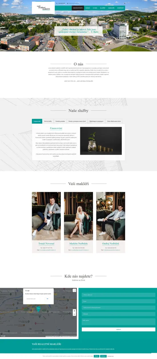 Reference weby Vaši realitní makléři s.r.o