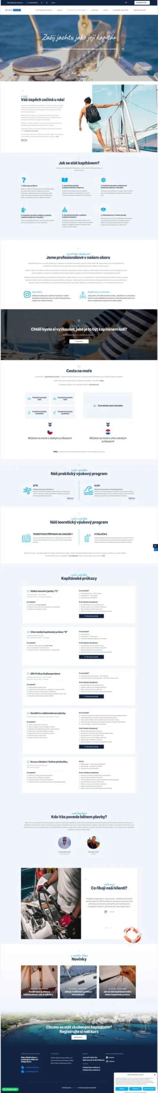 Reference weby Yachta's academy