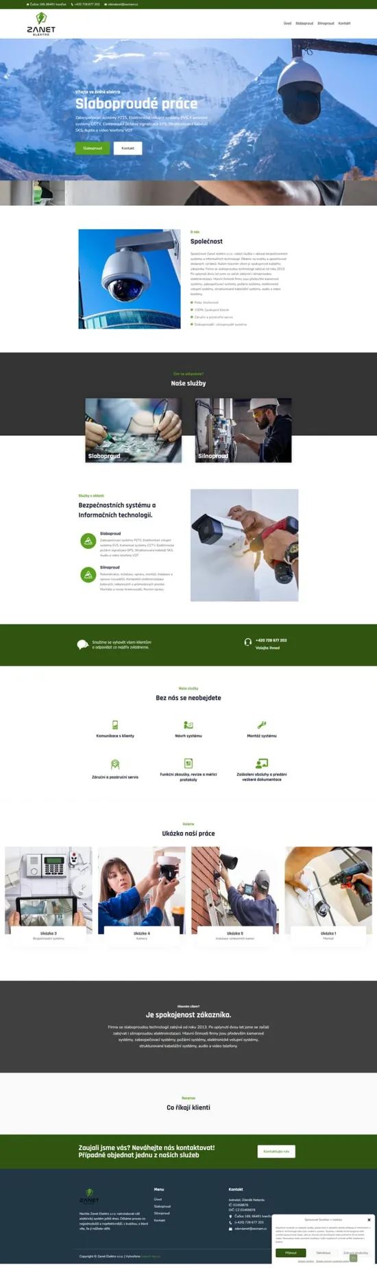 Reference weby Zanet elektro