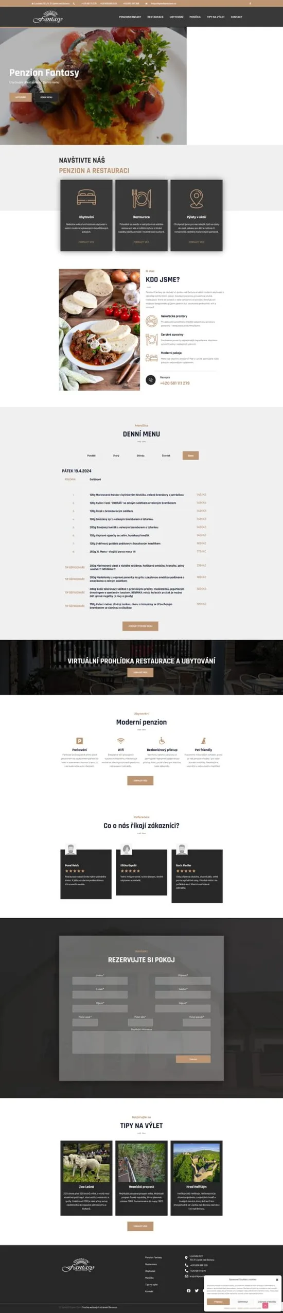 Refernece weby Restaurace Fantasy