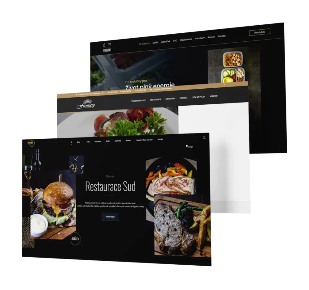 Tvorba webových stránek pro restaurace reference