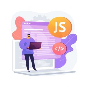 Digitální obrázek muže rozhodujícího se mezi Javou a JavaScriptem